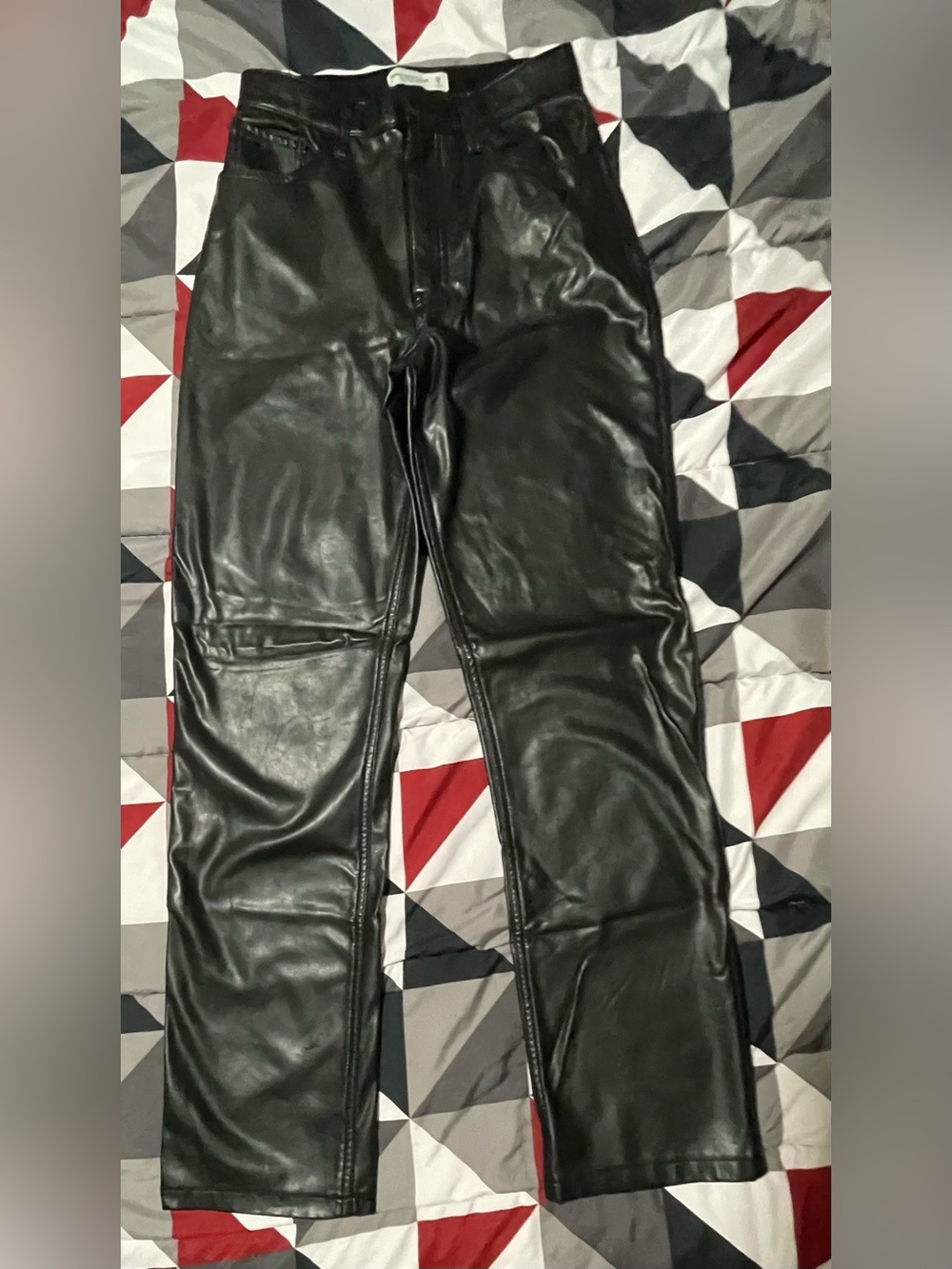 Abercrombie & Fitch Black Faux Leather Pants